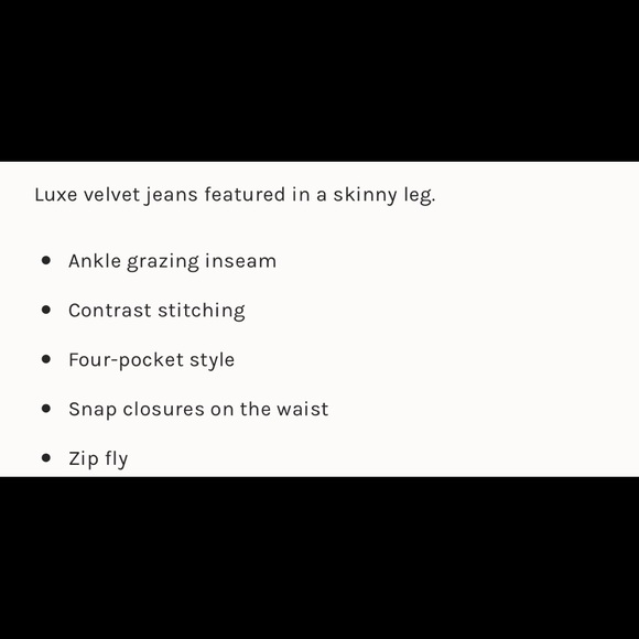 💞Host Pick NWT Free People Velvet Skinny Jeans - Picture 6 of 7